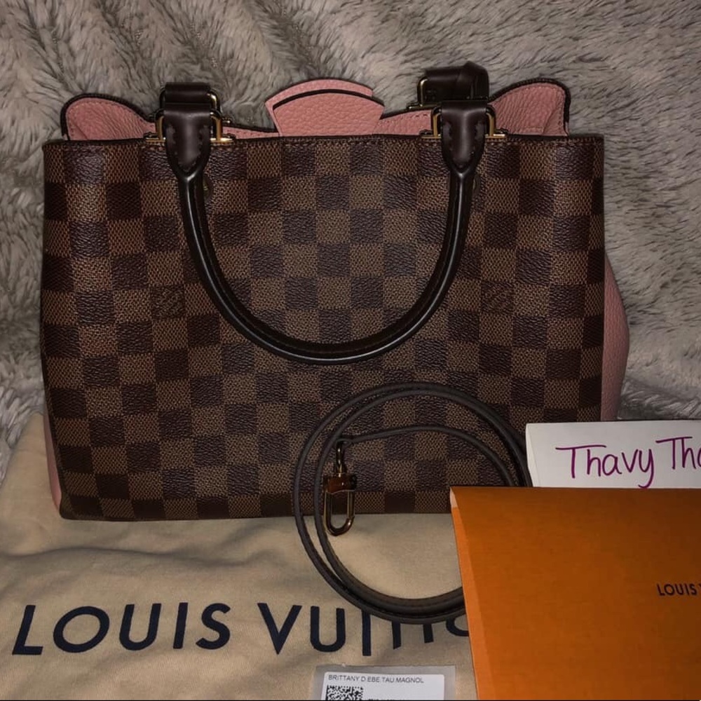 Brittany Louis Vuitton damier ebene Dusty Rose